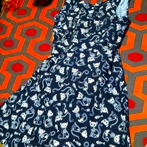 Modcloth Folter cat and mouse X-ray skeleton bones dress
